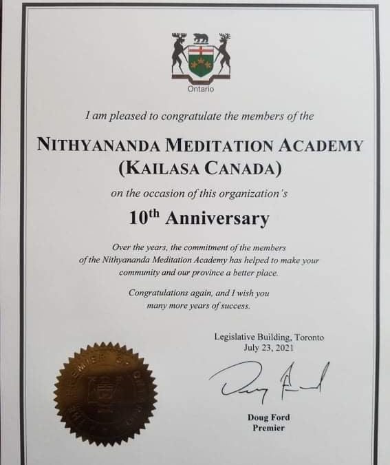 KAILASA Toronto 10th Anniversary